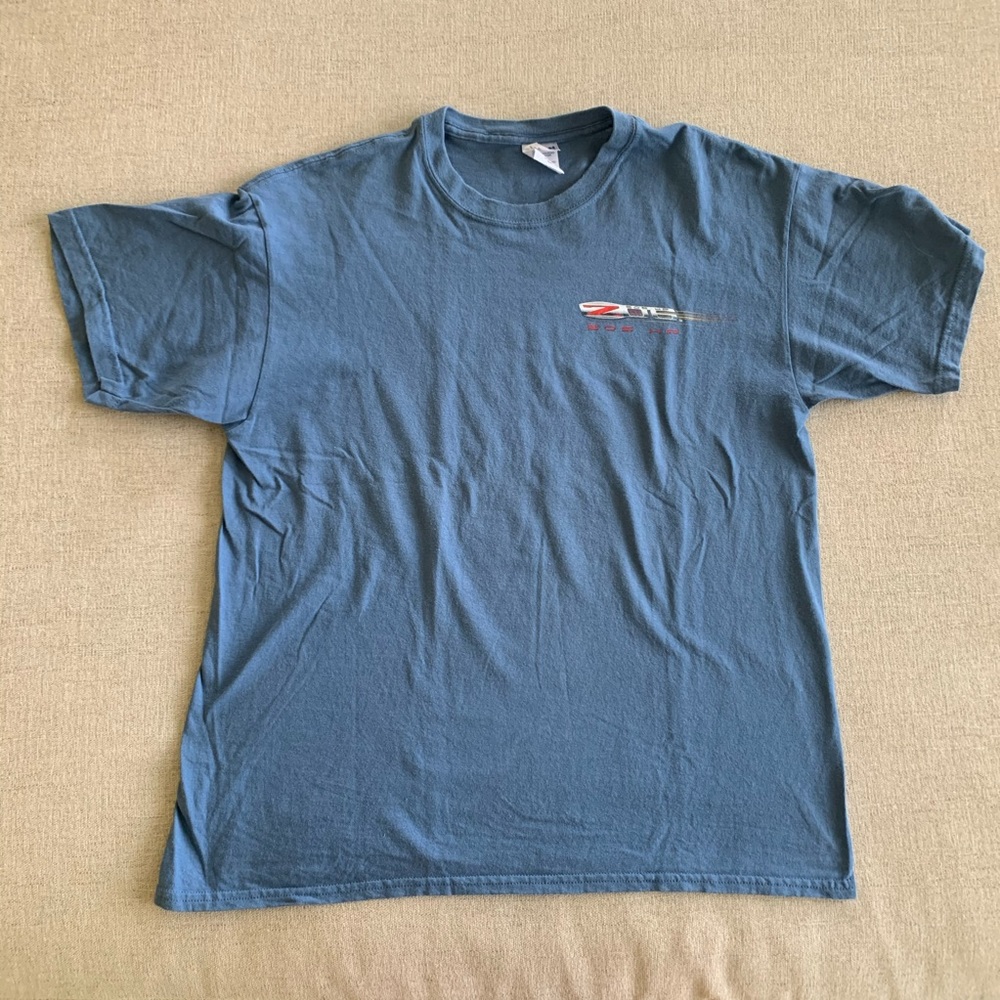 Corvette blue tshirt crewneck short sleeve shirt - Picture 4 of 6